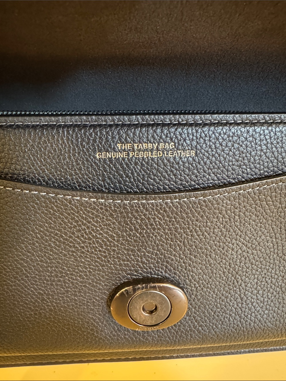 Coach Black Pebbled Leather Tabby 26 Crossbody/Shoulder with Signature 'C' - Picture 5 of 9